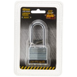 Gripwell Laminated Padlock with Long Shank, 40 mm Size