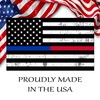 Firefighter Police Officer Thin Red and Blue Line Flag Sticker