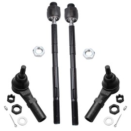 Detroit Axle - RWD Front Tie Rods for 2003-2011 Dodge Ram 2500 3500, 4 Inner & Outer Tie Rods 2004 2005 2006 2007 2008 2009 2010 Replacement