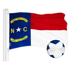 UD_G128 Combo Pack: American USA Flag 4x6 Ft & North Carolina State Flag 4x6 Ft  Both ToughWeave Series Embroidered Polyester, E