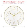 Foxtop 12" Modern Wall Clock Silent Battery Operated Analog Clock,