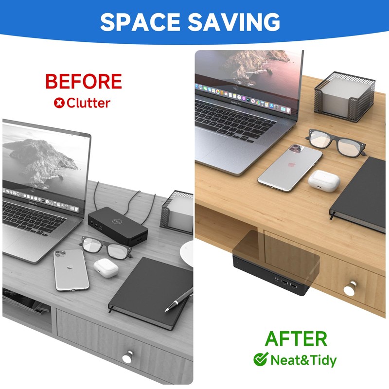 CaSZLUTION Under Desk and Wall Mount for Dell Universal Dock