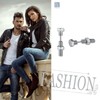 Yumilok Mens Stud Earrings Stainless Steel Screw Earrings Barbell Ears