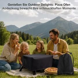 Pizza Oven Cover for Cozze 90349 13 Inch Gas Pizza Oven, Grill Cover Weatherproof Dustproof, 420D Oxford Fabric, Double Buckle Pull Cord, Robust Durable Pizza Oven Accessories 58 x 58 x 28 cm