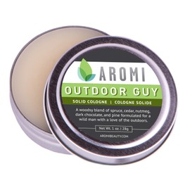 Aromi Solid Cologne | Woodsy, Earthy Men's Fragrance, Pine, Spruce, and Cedar Scent, Vegan, Cruelty-free, Travel, Men's Gift, Alcohol-Free (Outdoor Guy)