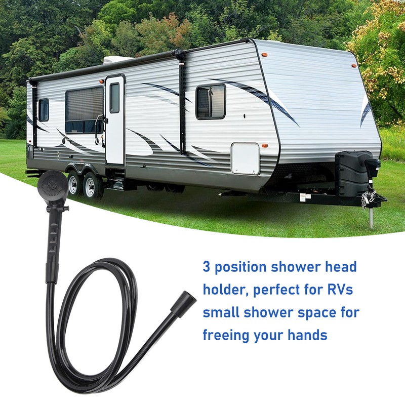 Hand Held Shower Set 1.5m Hose 3 Position Shower Head