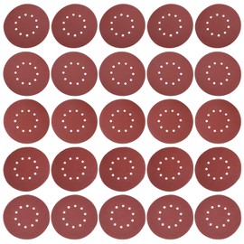 SG Store Pack of 25 215 mm 10 Hole Wall and Ceiling Sander Sanding Discs Velcro Sanding Discs Grit 60/80/120/150/240 with 5 Each for Drywall Sanders