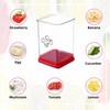 Nine Mansion Speed Slicer Stainless Steel Fruit Slicer Cup, Strawberry,