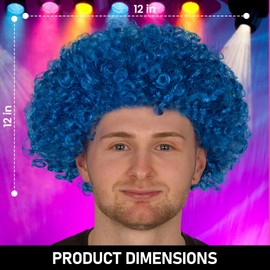 Afro Wig for Men Curly Hair Wigs Fancy Dress for Adults - Curly Hair Wigs Fancy Dress Accessories for Men - Curly Mens Wig for 80s Fancy Dress Men - Curly Wig Men for 70s Fancy Dress Outfits