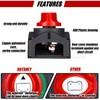 Datanly Battery Disconnect Switch 12v-48v with 2 Awg 12 Inch