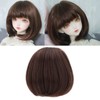 Ailgely Doll Wig Shoulder Length Straight Bang Soft Fiber for