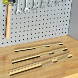 Atelierate 3Pcs 61360 Knurled Brass Drift Punch Set,Hand Tool Punches Tools 25077 3/4Inch 25076 1/2Inch 25075 3/8Inch Drift Punch