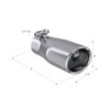 MBRP 2.5 Inch Exhaust Tip, Polished Stainless Steel Universal, 2.5"