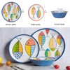 Gofunfun Melamine Dinnerware set for 4, Plates and Bowls Sets,