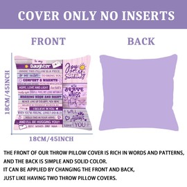 Bommex Gift for Daughter Ideas Daughter Throw Pillow Cover from Mum Dad Double-Sided Cushion Cover for Daughter Birthday gift (DAUGHTER)