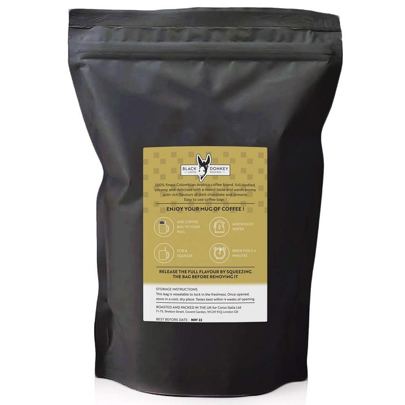 Black Donkey Coffee Roasters | 50 Coffee Bags | Colombian
