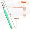 Mdoker 2PCS Small Size Crochet Hook Ergonomic Handle Crochet Hook