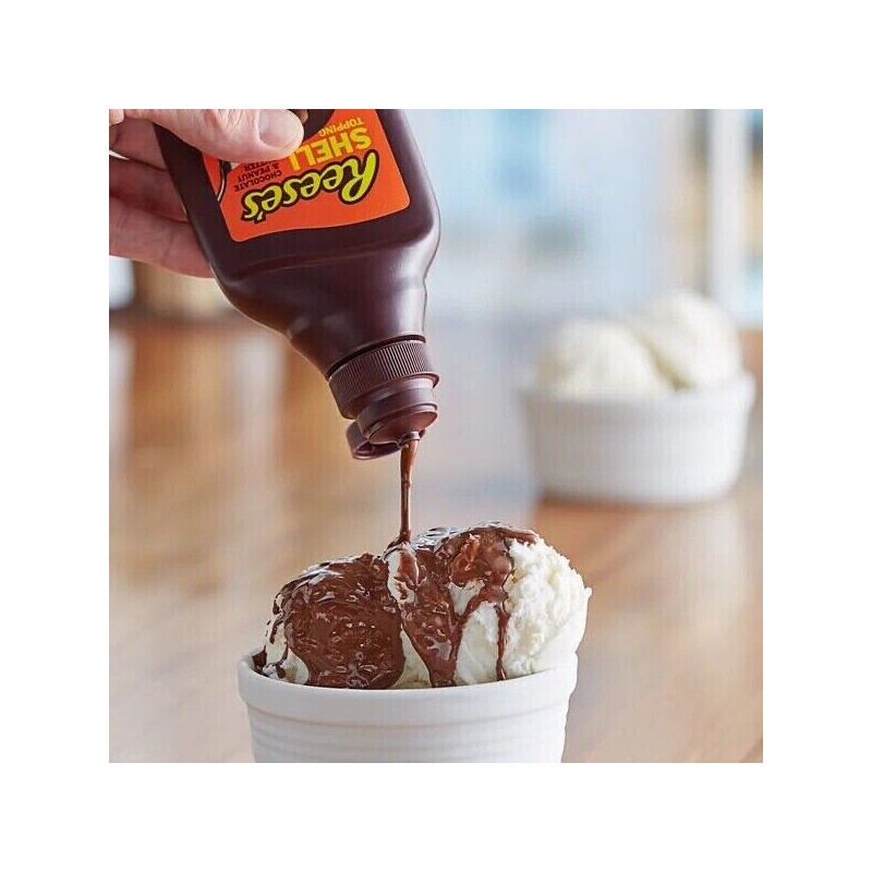 Reese's 7.5 oz Chocolate & Peanut Butter Shell Topping
