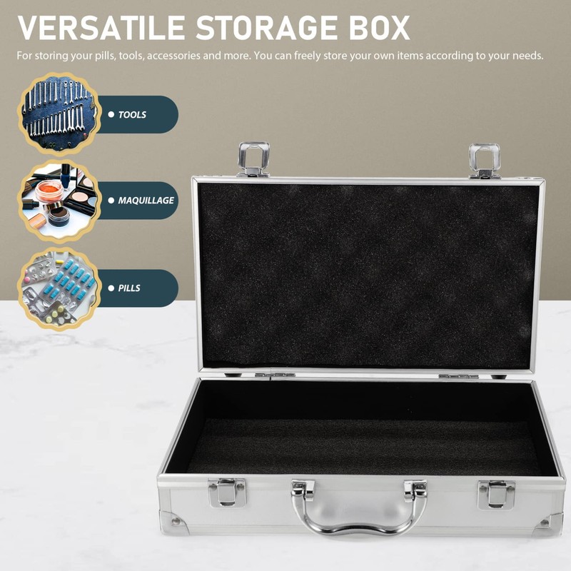 Generic Aluminum Hard Case Briefcase: Aluminum Briefcase with Lock Metal