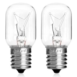 Belleone Microwave Light Bulb for Whirlpool, 8206232A Light Bulbs for Maytag GE Kenmore Over Range Hood, Kei 125V 40W, Microwave Bulbs Over Stove, 2 Count
