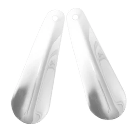 Ipetboom 2pcs Short Handled Stainless Steel Shoe Horns for Men Women Seniors Compact Lightweight Shoe Lifter for Home Travel Smooth Surface Preventing