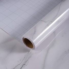 48x78 inch Wide White Marble Contact Paper for Countertops Cabinets Waterproof Marble Peel and Stick Wallpaper Removable Self-Adhesive Marble Vinyl Wrap Film Wall Covering for Kitchen Bathroom