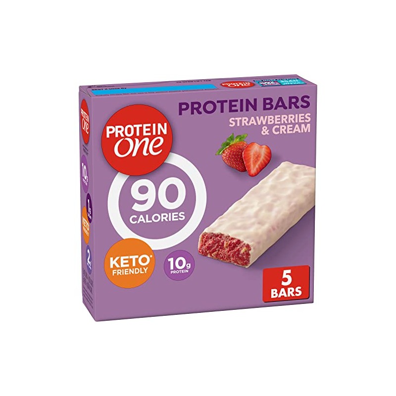 Protein One 90 Calorie Protein Bars, Strawberries and Cream, Keto