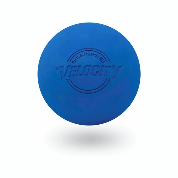 Velocity Massage Lacrosse Ball for Muscle Knots, Myofascial Release, Yoga & Trigger Point Therapy - Firm Rubber Scientifically Designed for Durability and Reliability - Royal Blue, 1 Ball
