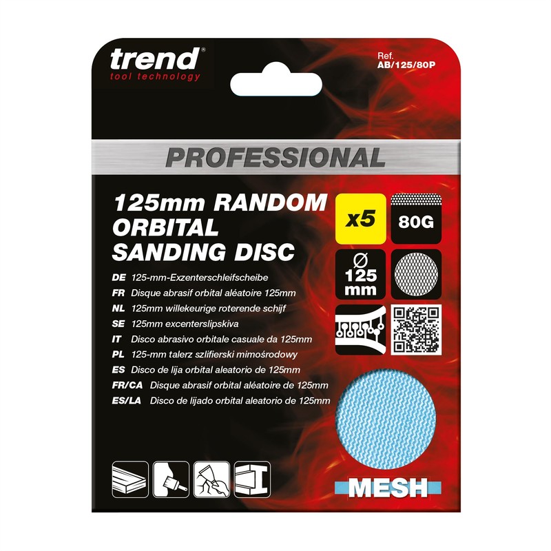 Trend Professional 125 mm Sanding Discs for Random Orbital ROS