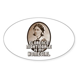 CafePress Florence Nightingale Oval Car Bumper Sticker