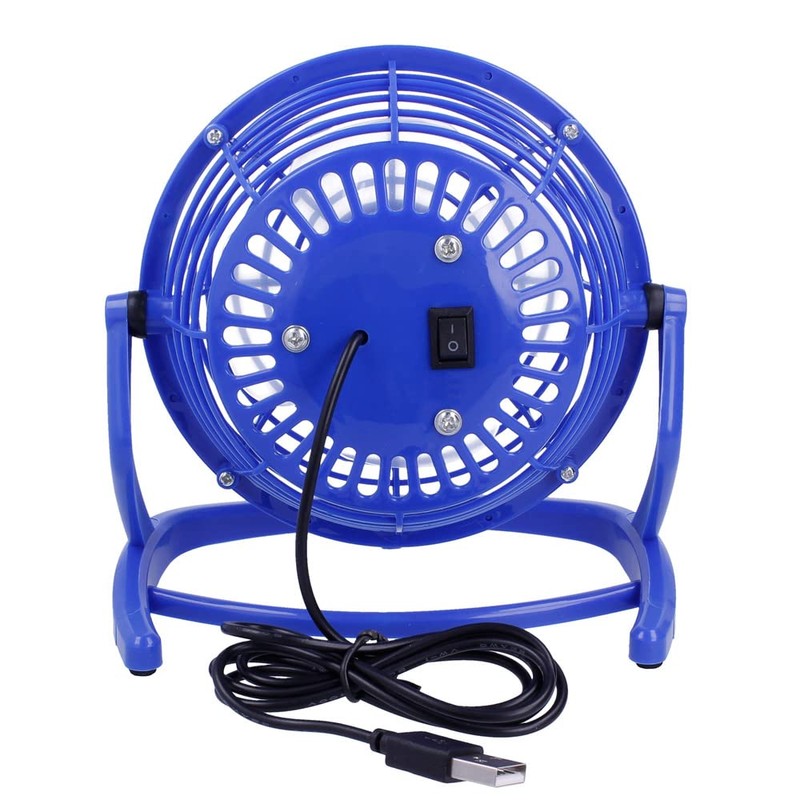 REY Mini USB Laptop Desktop Fan Silent Rotating Blue