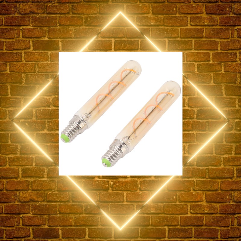 2 PCS E14 LED Light Bulb 3w Golden Tubular Bulb