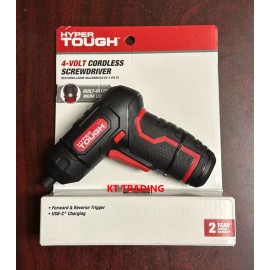 HYPER TOUGH 4-VOLT CORDLESS Lithium Built-in LED Angle-Grip SCREWDRIVER 210 RPM