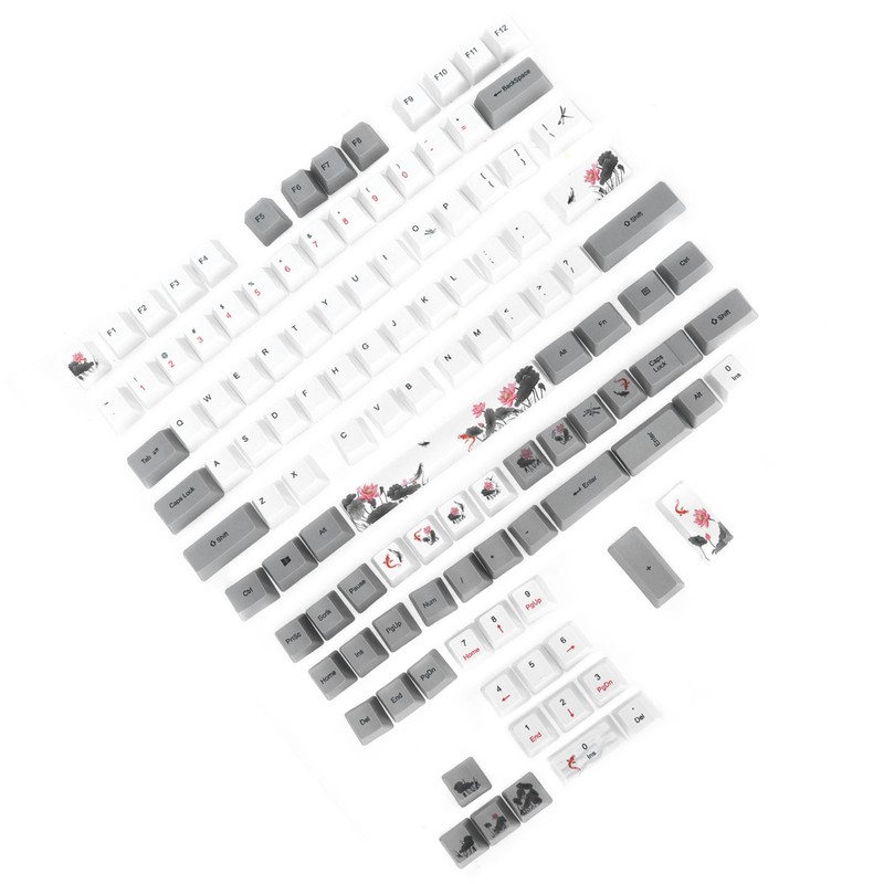 PBT Keycaps 118 Key English Style With Animal Pattern Elements