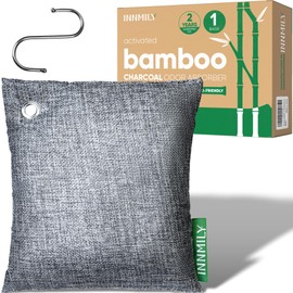 Activated Charcoal Odor Absorber,Large 500g W Hooks Nature Odor Eliminator for Strong Odor,Bamboo Charcoal Air Purifying Bags,Moisture Absorbers for Fresh Home Car Closet Pet,Smoke Smell Deodorizer