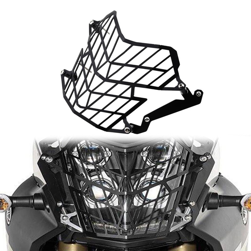 Fydun Motorcycle Headlight Grille Cover Headlight Protector Carbon Steel Grille