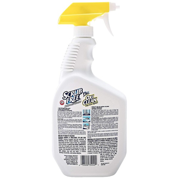 2 Pk. Scrub Free Bathroom Cleaner with Oxi Clean, Lemon Scent, 32 oz (64 Fl Oz Total)