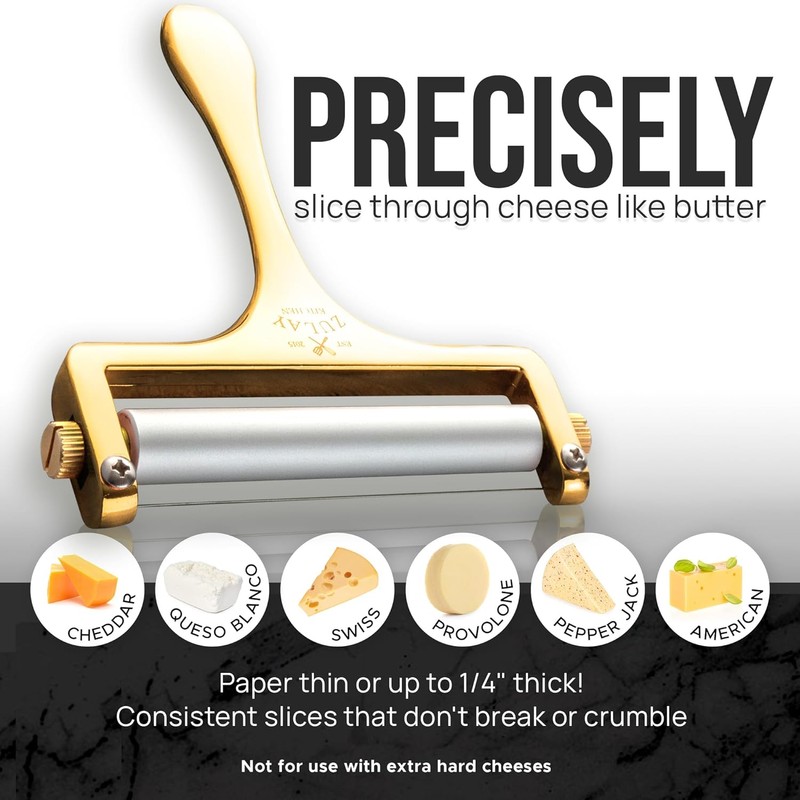 Zulay Kitchen Cheese Slicer With Adjustable Thickness – Heavy Duty