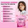 OOUUEEOO Pheromone Gummies for Women,Social Atmosphere&Confident Charm,Vegan,Gluten-Free,60 Count,Strawberry Flavor