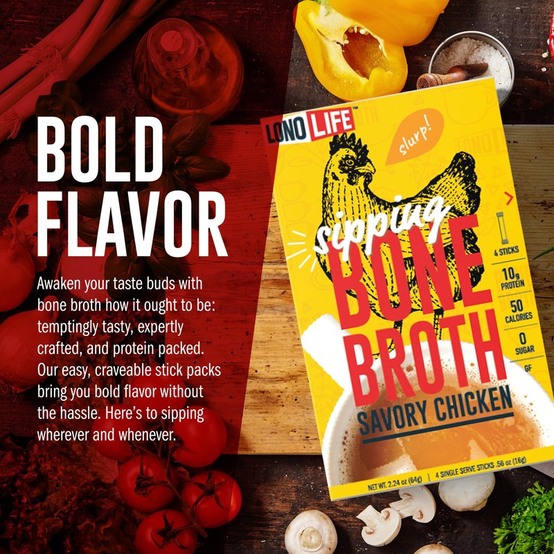 LonoLife Chicken Bone Broth Powder Mix | 10g Protein |