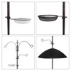 GzenlosBird Feeding Station Kit with Squirrel Baffle,Bird Feeding Pole Wild