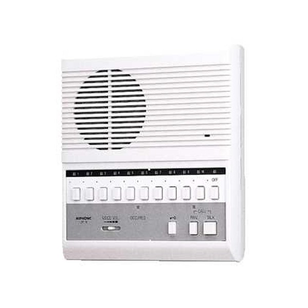 LEF-10 Intercom, Composite Type, For 10 Stations, Parent Stand, Wall Mounted, Speaker Type, Alternating Calling System, White