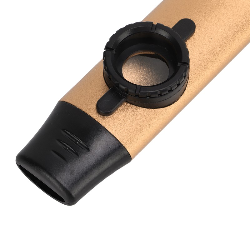 Metal Kazoo Resin Mouthpiece Adjustable Tightness Wind Instrument with Flute