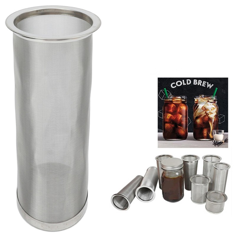 Cold Brew Coffee Filter Stainless Steel Reusable Wide Mouth Mesh