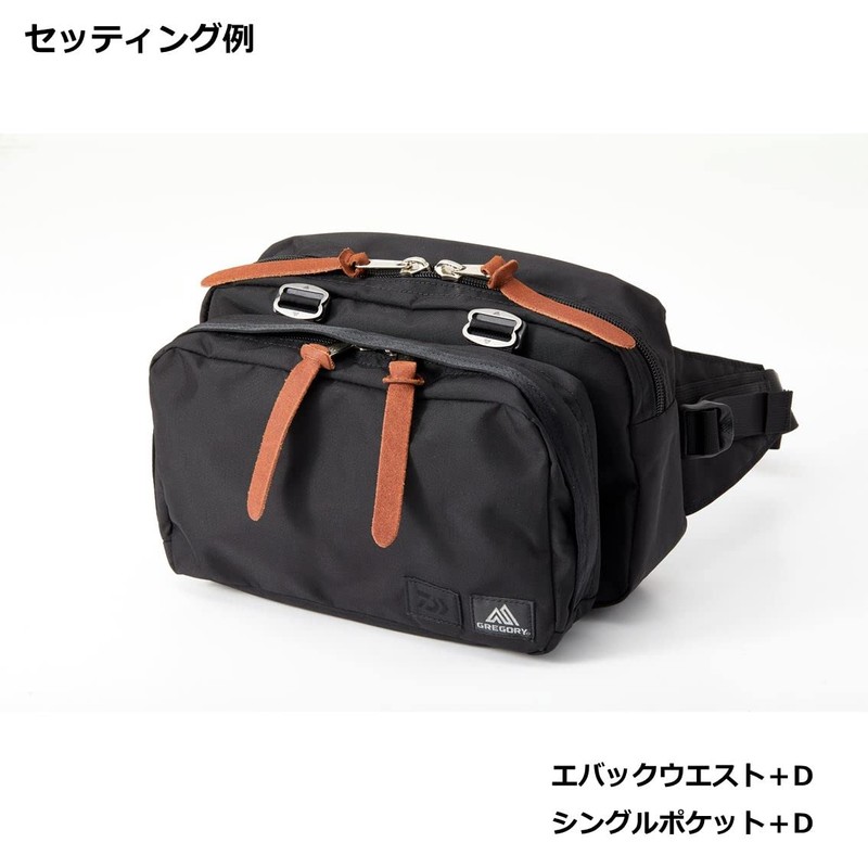 Daiwa GREGORY Single Pocket + D (B) BK, Black