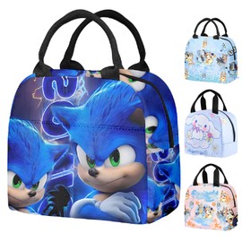 Sonc Lunch Bag, 3d Printed Portable Lunch Box For Girls, Reusable Food Container, Lovely Cartoon Lunchbox, Leakproof Insulated Lunch Bag for School Nursery Travel Picnic Work Travel Beach Camping