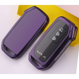 Horande Soft TPU Protector Key Fob Cover fit for KIA EV6 K5 Sorento Keyless Entry Key Fob (Purple)