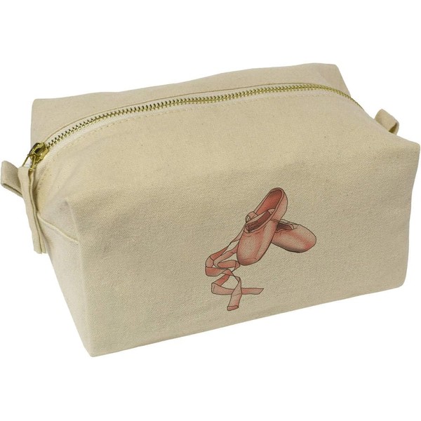 'Ballet Shoes' Canvas Wash Bag/Makeup Case (CS00037440)