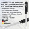 3 Swords Germany Sapphire Metal Pocket Nail File Manicure Travel