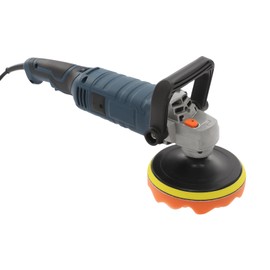 Car Buffer Polisher 7 Variable Speeds Car Polisher Machine with Pads and Sandpapers Handhold Grinding Waxing Polishing Machine for Cars Floors Tiles Furniture Walls Glass, 500-3300rpm (Blue)